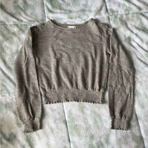 SO Cropped Grey Sweater Top
